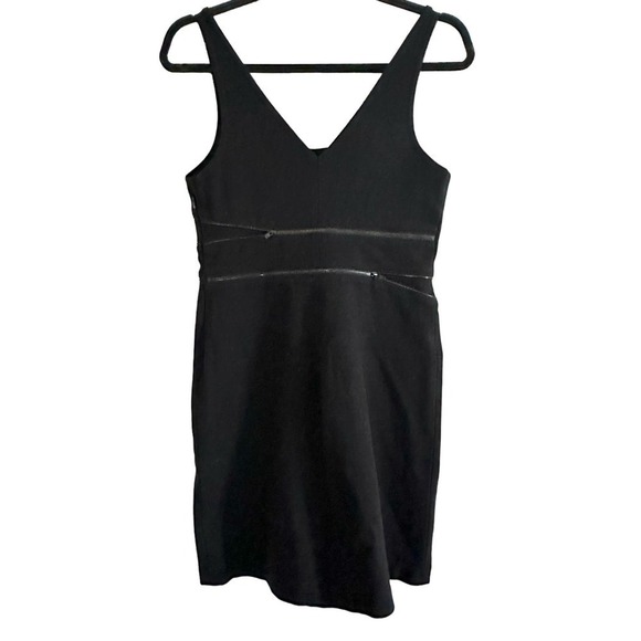 THEORY Dora Cupid Black Zipper-Detail Mini Tank Dress - Sz 2 - Picture 4 of 6